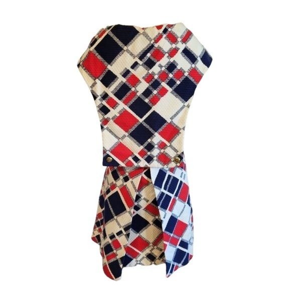 Mam'selle by Betty Carol Stunning Mod Sailor Funky Patriotic Vintage Dress - Picture 4 of 16